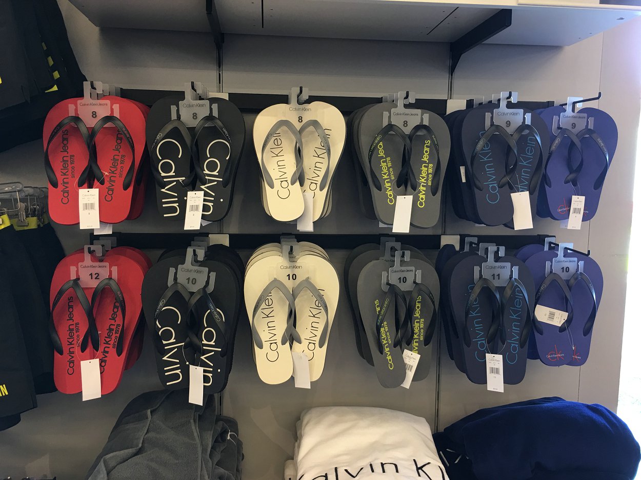 大师兄美国 calvin klein ck男士休闲百搭沙滩防滑人字拖露趾拖鞋