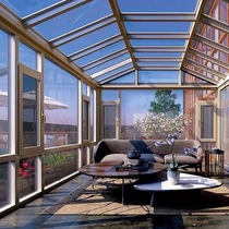 Beijing glass plank road glass sun room terrace broken bridge aluminum alloy doors and windows sealed balcony Villa glass room customization