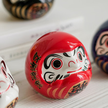 Caiyuan rolling mini Japanese-style Dharma egg piggy bank ornament creative ceramic home piggy bank home decorations
