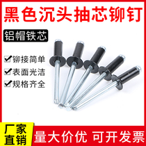  Aluminum rivets core pulling countersunk head black round head rivets National standard decoration iron core rivets M2 4-M6 4 can be customized
