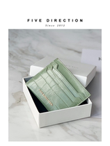 Card bag One-piece female type small ultra-thin mini-card holder Joins zero money bag integrated driving license genuine leather cover
