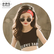 Buibird female baby developmental Sports small vest 4 spring and summer cotton thin girl Summer foreign child sling