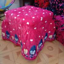 Flannel coral velvet pajamas fabric double-sided velvet cotton thickened fire to be heated by fire cover 70x70