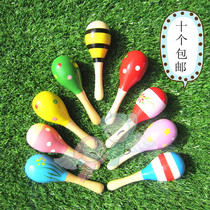 Orff early education instrument kindergarten size wooden sand sand hammer childrens educational early education toys teaching aids