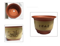 Chenyu simple set flowerpot caliber large flower round special living room super large purple sand ceramic home