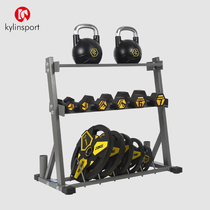 Multifunctional private education studio storage rack dumbbell barbell rack Bell storage display rack small equipment placement rack