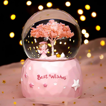 Snow Dream Crystal ball music box Sky City rotating princess birthday gift to girls girlfriends children