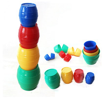 Stacking music Stacking cup Baby baby toy 1-3 years old childrens educational early education sleeve set cup set box Beer barrel