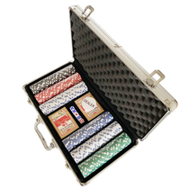 Texas Holdem chips 300 pieces set aluminum box box Baccarat chips chips Integral game currency Dice chips
