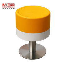 Winter melon stool FRP round stool stainless steel round stool KFC fast food restaurant round stool high stool factory direct sales