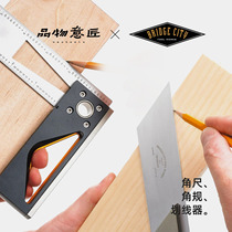 American BridgeCity Bridge City carpentry right-angle ruler angle universal stainless steel 90-degree angle ruler scratch planning