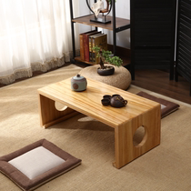 Solid Wood tatami small coffee table desk Chinese school table floating window Zen low table Japanese small kang table balcony table