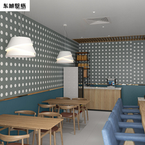 Black and white wave point wallpaper self-adhesive commercial beauty salon restaurant cake shop bedroom wallpaper stickers waterproof and moisture-proof Nordic