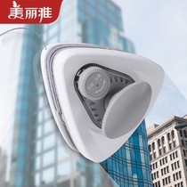 Beautiful elegant triangle double-sided cleaning artifact high-rise building glass thick window scraping magnetic cleaning window brush