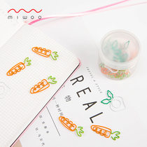 Paper clip bookmarks creative cute hipster ins metal memo clip student stationery bookmarks radish paper clip
