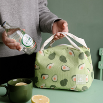Cute insulated bag lunch box Hand bag aluminum foil lunch bag office worker lunch bag thick round lunch bag warm