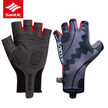 Santic forest guest riding gloves road bike bicycle short finger fitness gloves half finger male Alohan