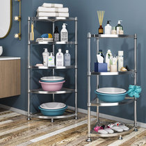 304 stainless steel bathroom washbasin holder floor standing tripod toilet rack kitchen corner storage shelf