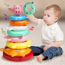 Tumbler Jenga childrens educational rainbow tower tao quan quan infant early childhood six 8 eight 9 months baby toys