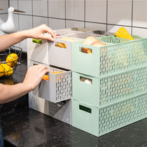 Desktop snack storage basket basket portable rectangular storage box kitchen plastic frame storage basket basket