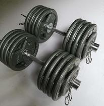 Dumbbell large hole paint dumbbell 20 30 40 50 60 70 80 100KG foot weight Olympic rod dumbbell