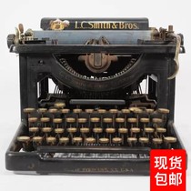 19 1930s Western Antique Smith L C SmithBros old-fashioned English mechanical typewriter fault