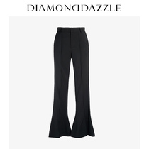 Diamond dazzle 19 winter new fashion drop fabric pants flared pants women 1g4q4021a
