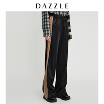 DAZZLE Landscape 2009 Autumn Fashion New Vigorous Two-color Stitching Tight Straight Cylinder Sports Pants Female 2G3Q4311A