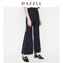 DAZZLE Landscape Spring and Autumn New Stripe Edge Design 2F1Q4162T Broad-legged Trousers