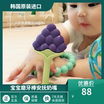 South Korea imported ANGE safe silicone tooth tooth Baby Banana strawberry mouth bite glue baby pacifier