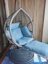 Crude rattan single double hanging basket rattan chair single birds nest hanging chair balcony swing indoor outdoor courtyard cradle hammock chair