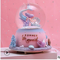 Dream Mermaid Crystal Ball Music Box Rotating Dance Princess Music Box Childrens New Years Day Birthday Gift Girl