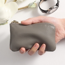 Leather coin wallet Womens Small mini cowhide mother zipper key multi-layer small wallet coin small coin pocket