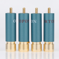High wind 24k gold-plated self-locking type non-welding rca connector lotus plug rcahead HIFI signal line