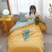 Kindergarten quilt three-piece set pure cotton baby entering the kindergarten small quilt quilt cover bedding with core six-piece set childrens bedding