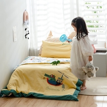 60 pieces kindergarten quilt three-piece set pure cotton childrens six-piece set baby entering the kindergarten bedding nap four seasons quilt