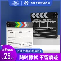 Uer Acrylic Field Scoreboard Movie Clapping Board Black & White Pvc Board Props Shooting Director Clapper Prop Prop