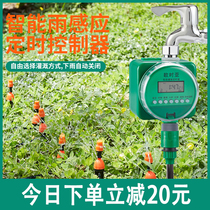 Smart rain-sensing automatic watering device timing watering flower artifact home garden watering lazy garden spray drip irrigation device