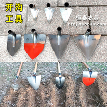 Ditching hoe Ridge digging reclamation fertilization artifact olecranon hoe pull sixth prestrssing force hoe tip trenching shovel triangular hoe