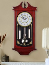 Chinese style hanging clock Living room Atmospheric retro clock mute hanging table swing China Wind Home The whole point of the clock