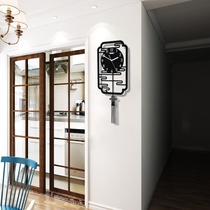 New Chinese style decorative wall clock living room creative fashion household clock Modern simple clock wall decoration table atmosphere
