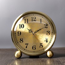European-style Taiwan clock desktop home light luxury retro living room American clock pendulum desktop metal mechanical watch pendulum clock