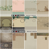21-year new photo costume Chinese style classical meticulous painting background retro Republic of China family photo background cloth