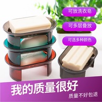 Punch-free bathroom drain soap box Household large size soap box high foot waterproof capless extra-large multi-layer soap box
