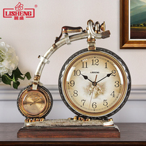 Lisheng European-style clock mute large clock bicycle creative quartz clock watch clock personality crafts ornaments