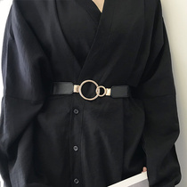 Womens Fashion Joker Dress Shirt Suit Stretch Non-perforated Belt Coat Accessories Belt