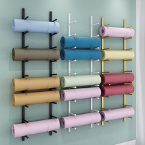 Yoga mat storage rack Large capacity multi-layer yoga mat storage rack upper wall carpet rack yoga studio gym foam