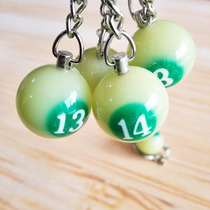 Billiard small hanging keychain Creative gifts Transparent keychain Billiard table pendant jewelry Billiard hall small gifts