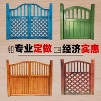 Custom outdoor anti-corrosion wooden fence door Wooden waist door Free door Small wooden door Garden door Partition door Double door
