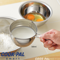 YOSHIKAWA stainless steel with graduated double guide mouth measuring cup Butter Pot baking chocolate pot